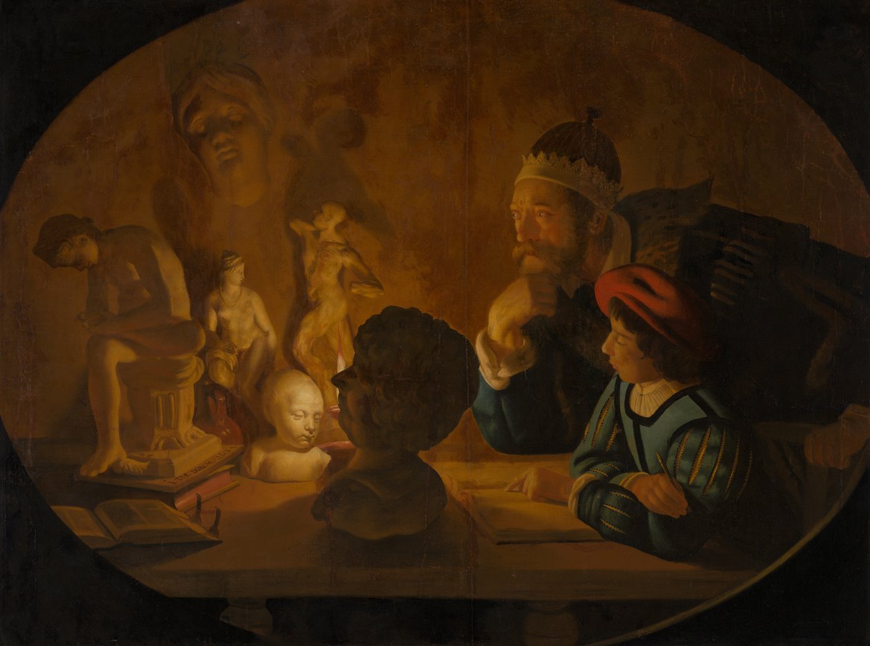 A lição de desenho, 1634 de Jan ter Borch or Terborch