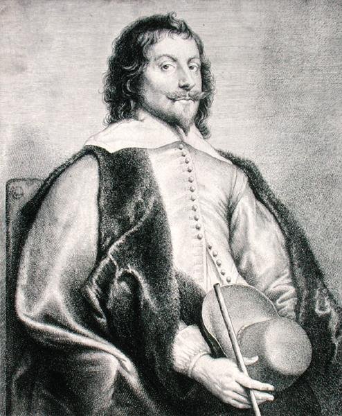 Nicolas Lanier (b.1588) gravada por Lucas Vostermans (gravura) de Jan the Elder (after) Lievens