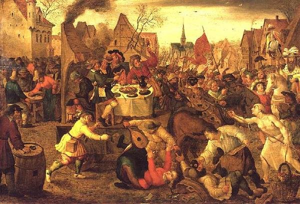 Uma Aldeia Kermesse de Jan the Elder Brueghel
