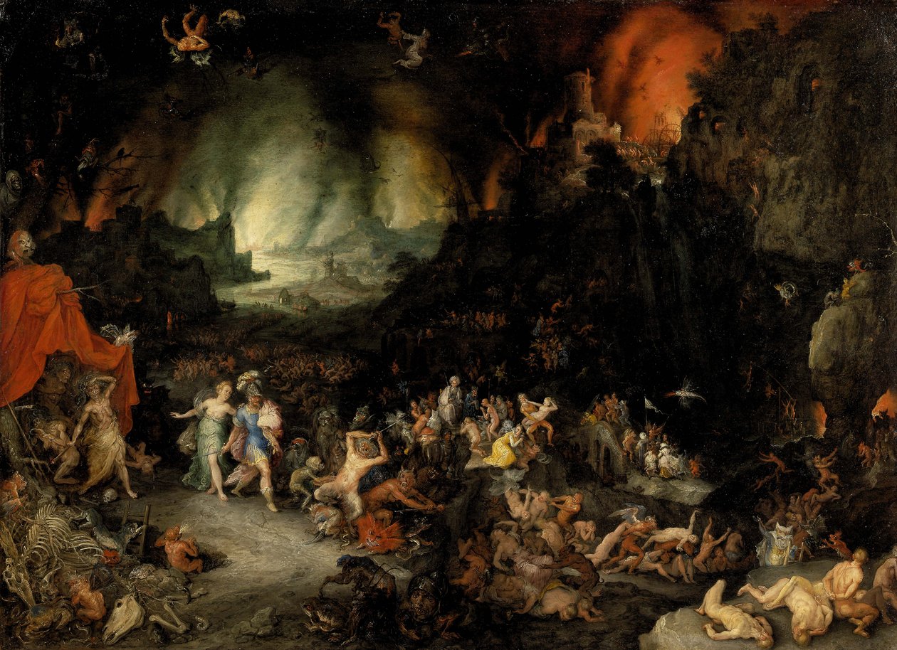 Enéias no submundo de Jan the Elder Brueghel