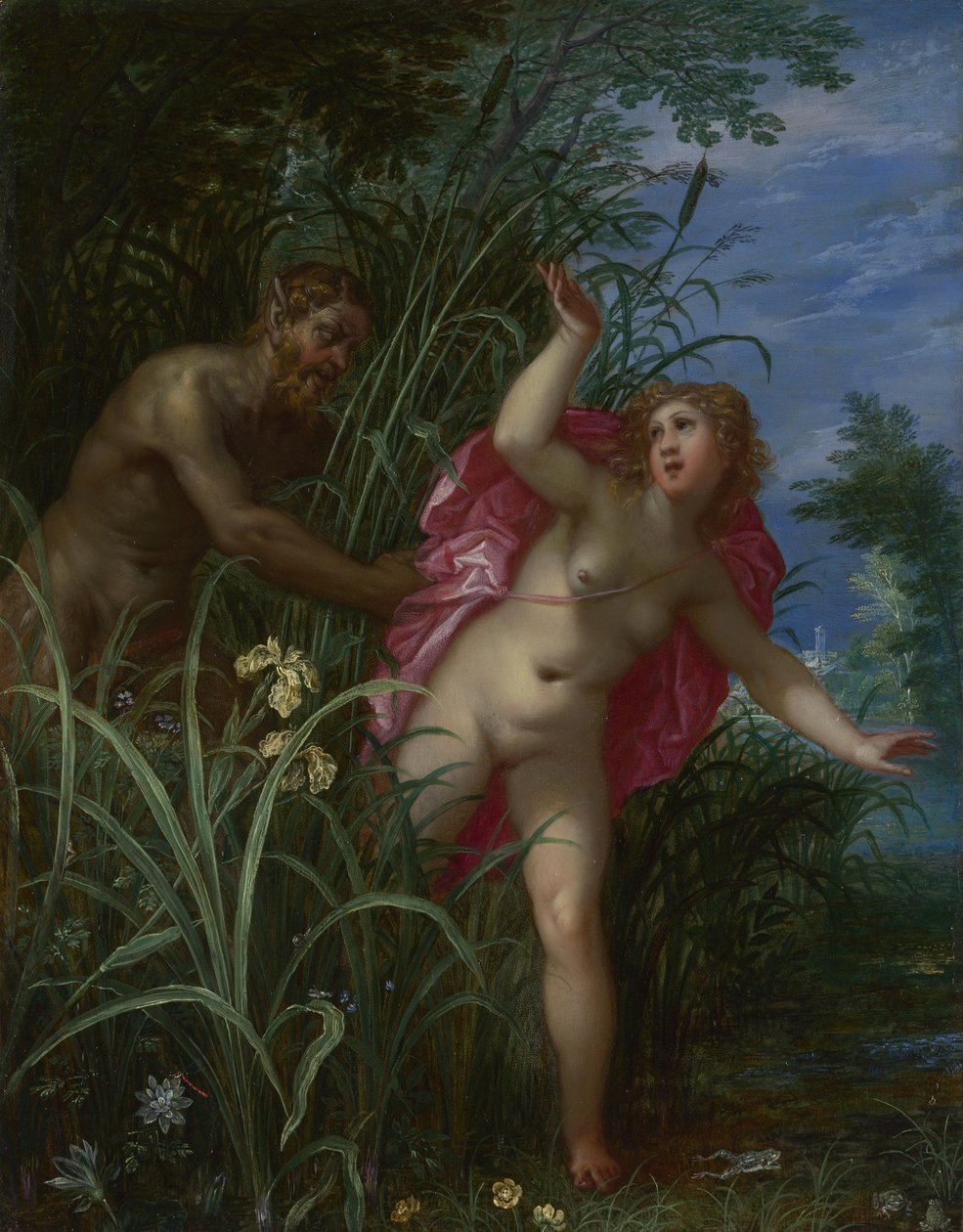 Pan perseguindo Syrinx, depois de 1615 de Jan the Elder Brueghel