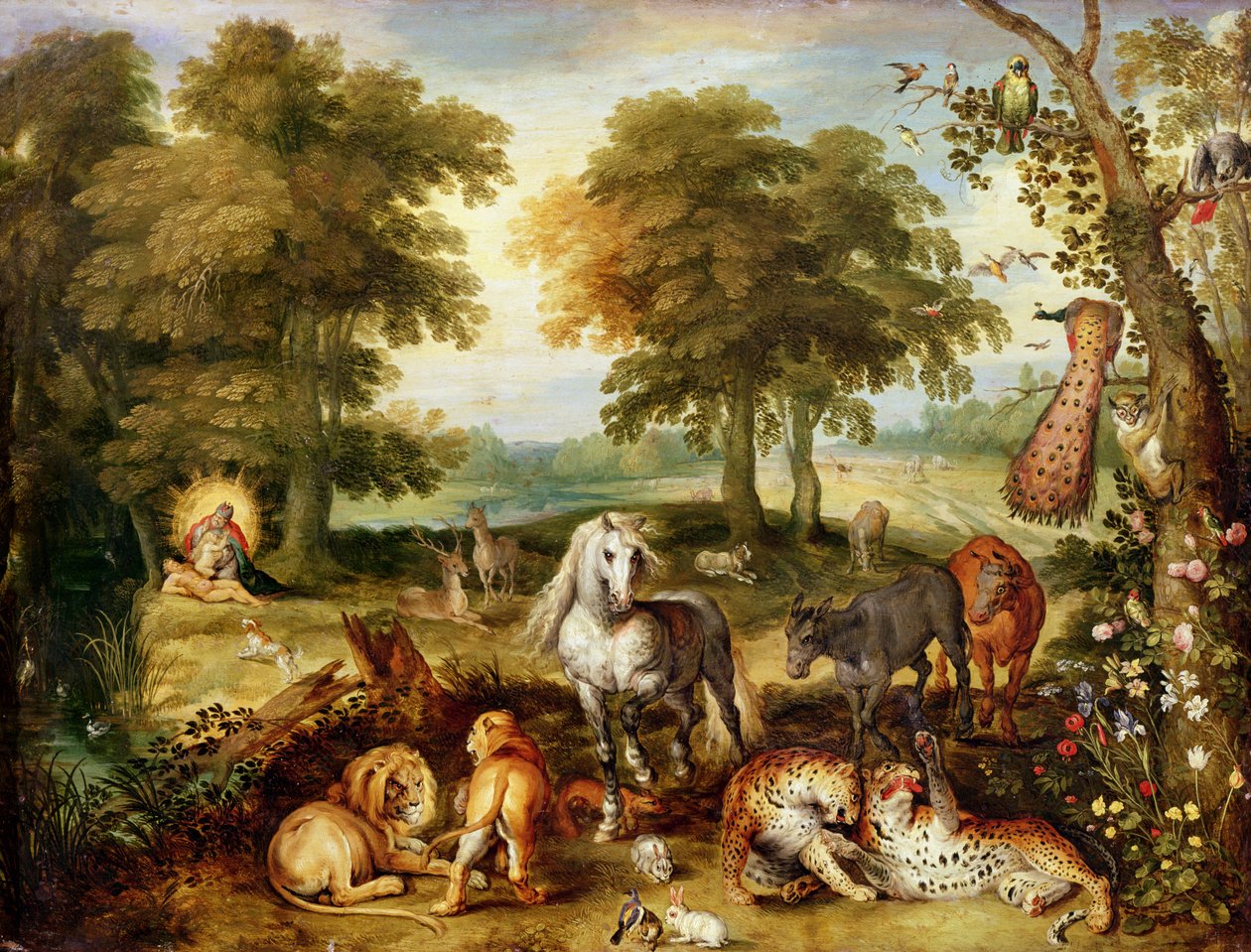 Paraíso na Terra (óleo sobre cobre) de Jan the Elder Brueghel