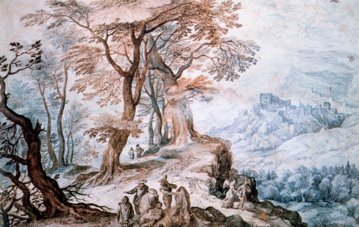 Passagem pela paisagem, c1588-1625 de Jan the Elder Brueghel