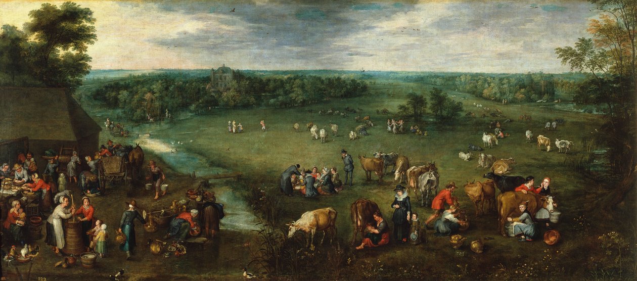 Vida de camponês, c.1621 (óleo sobre tela) de Jan the Elder Brueghel