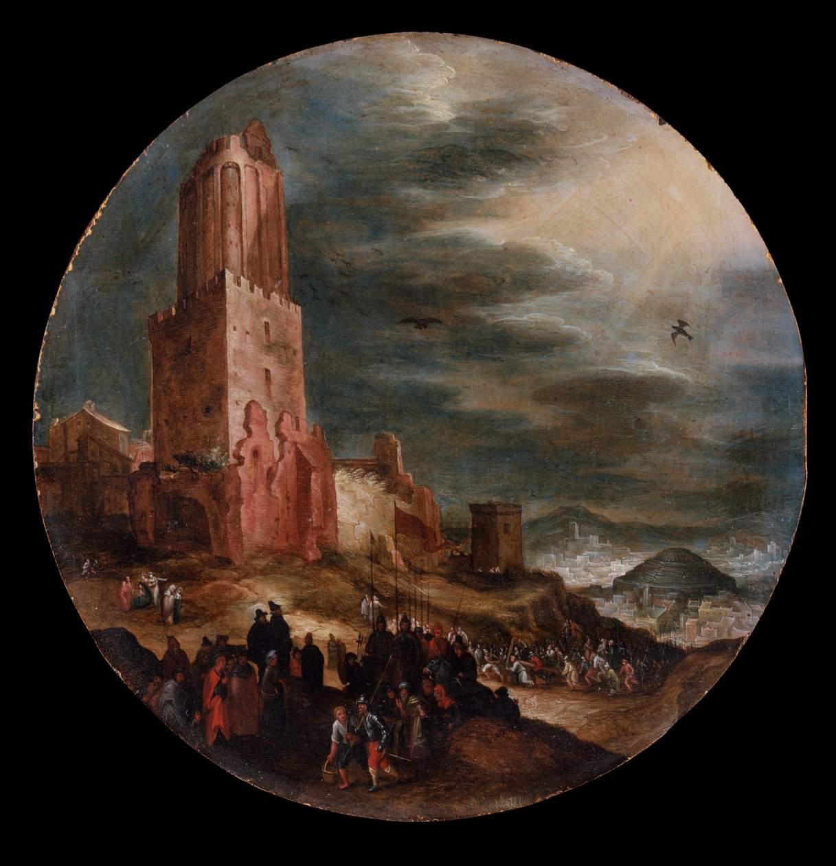 Estrada para o Gólgota, c.1600 de Jan the Elder Brueghel