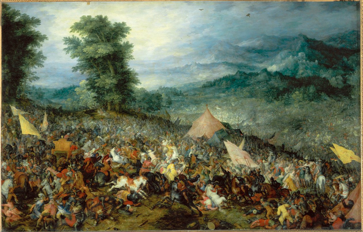A batalha de Issos ... de Jan the Elder Brueghel
