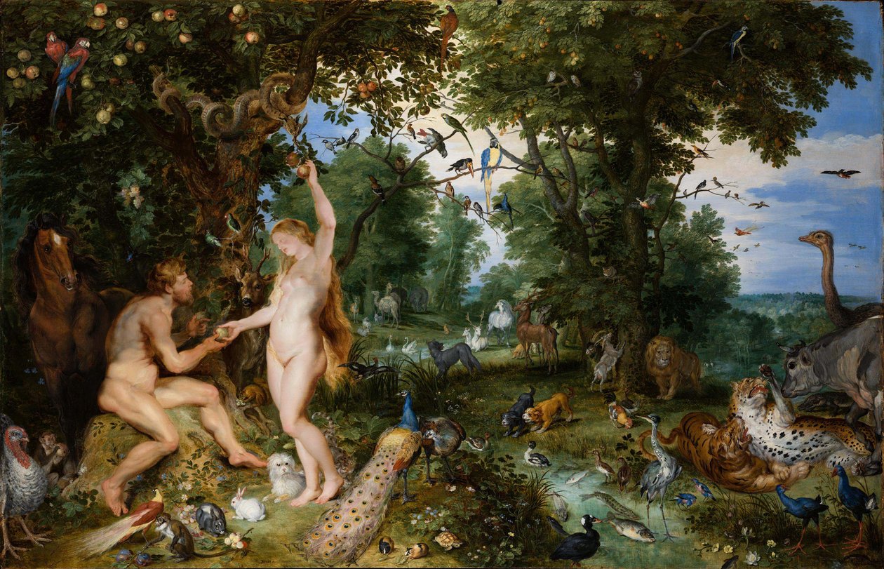 O Jardim do Éden com a Queda do Homem, c. 1615 de Jan the Elder Brueghel