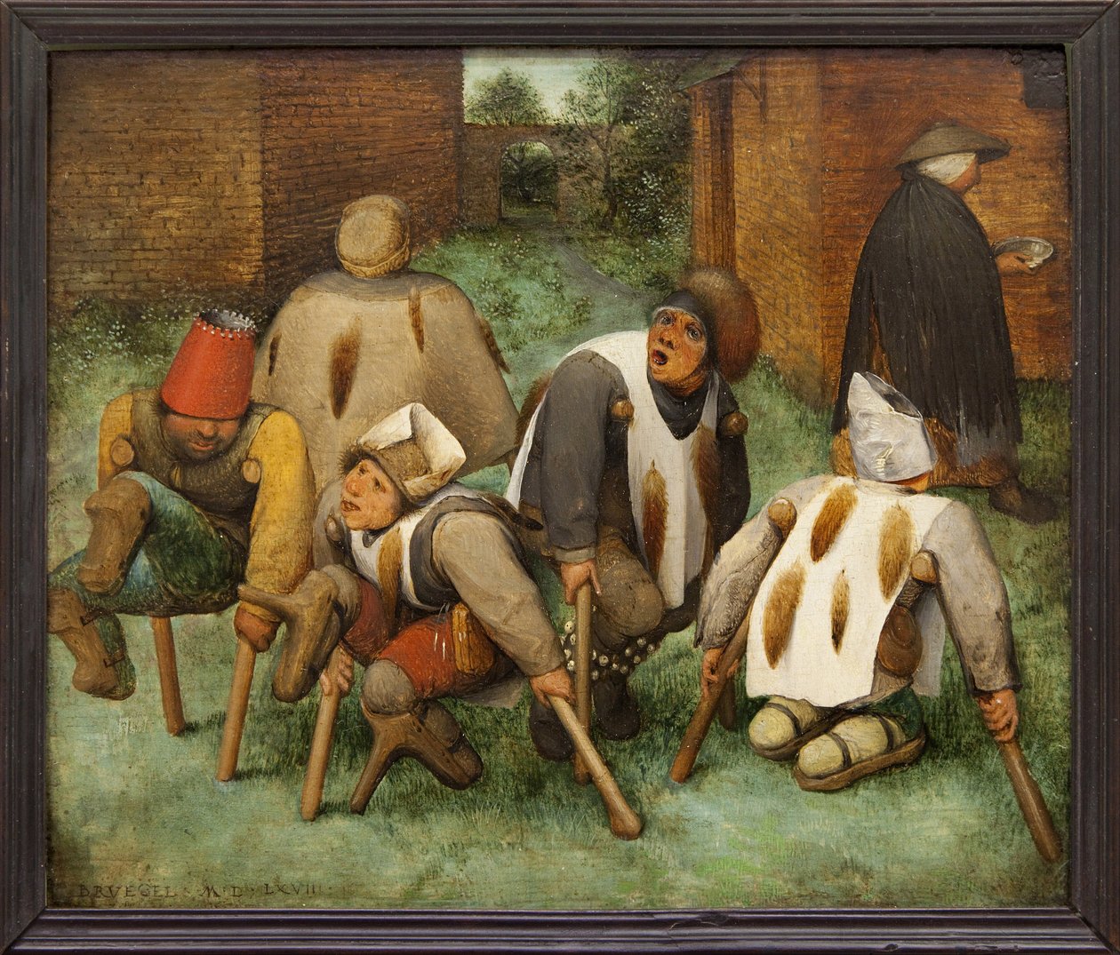 Os mendigos (óleo no painel) de Jan the Elder Brueghel