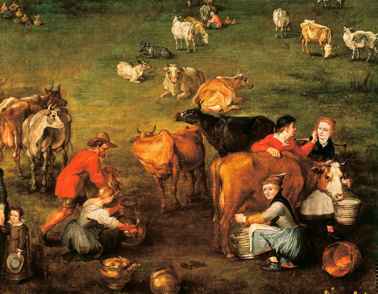 "A vida dos camponeses", detalhe de um quadro de Jan Bruegel de Jan the Elder Brueghel