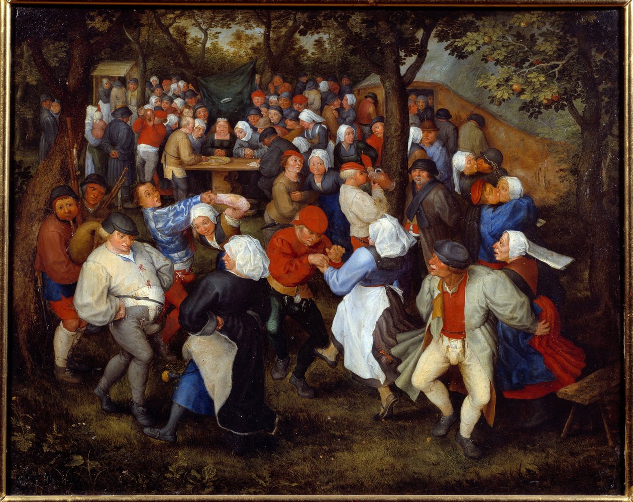 A festa das rosas ou a dança do casamento. Pintura de Jan I Brueghel Dit De Velours (1568-1625) Ec. Flam de Jan the Elder Brueghel