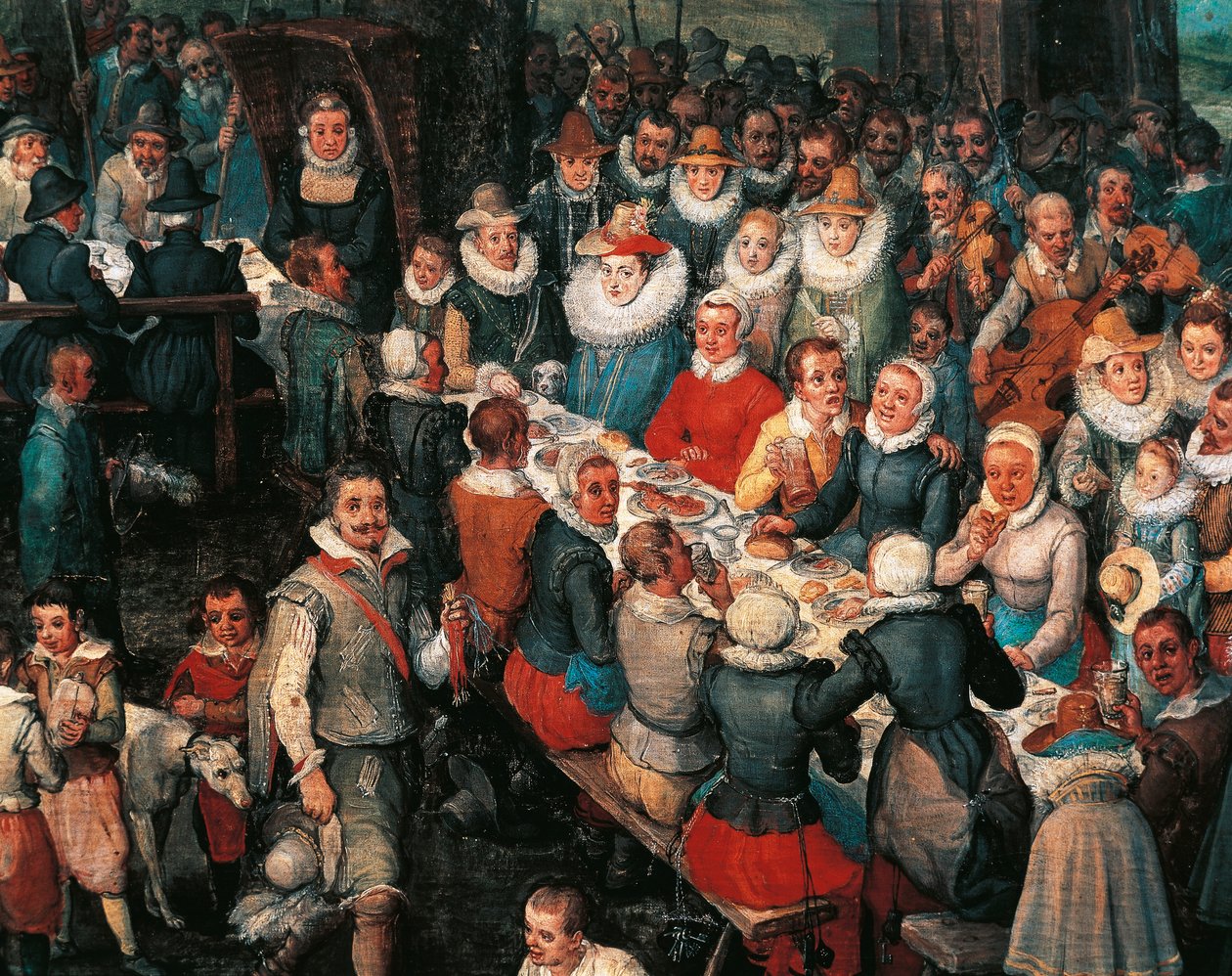 Banquete de Casamento, Detalhe de Jan the Elder Brueghel