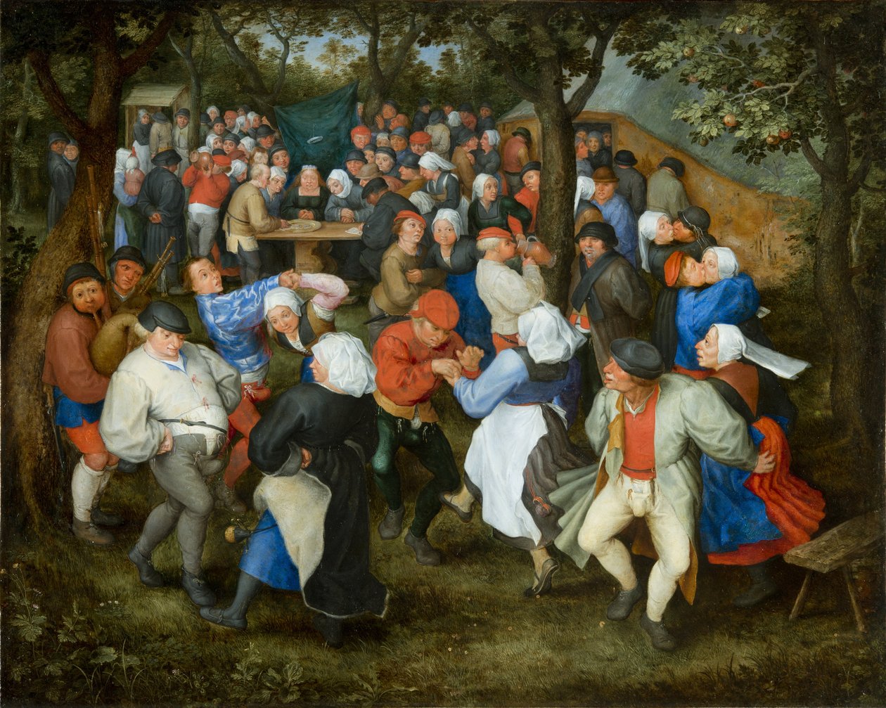 Dança de casamento, c. 1600 (óleo sobre cobre) de Jan the Elder Brueghel
