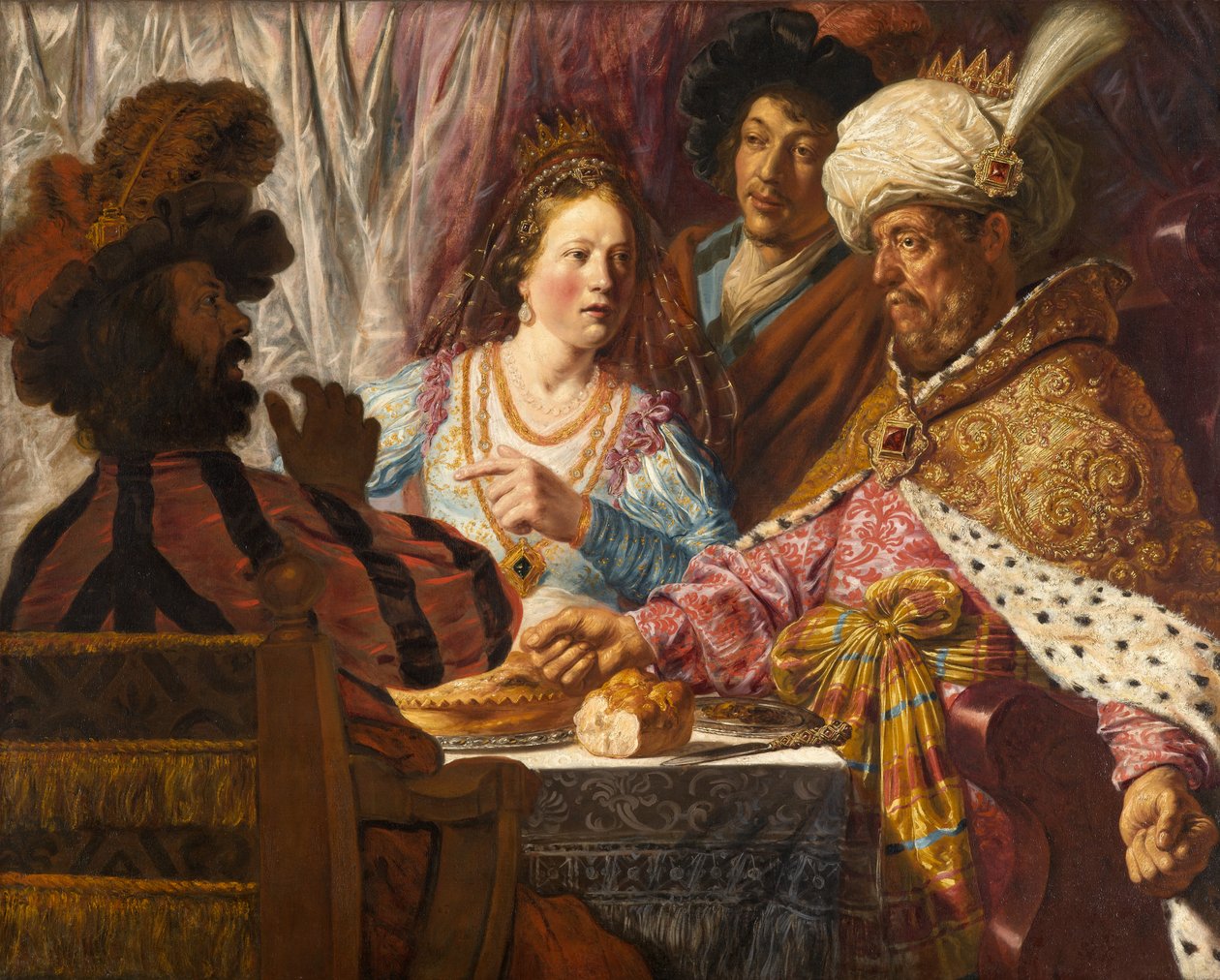 A festa de Ester, c.1625 de Jan the Elder Lievens
