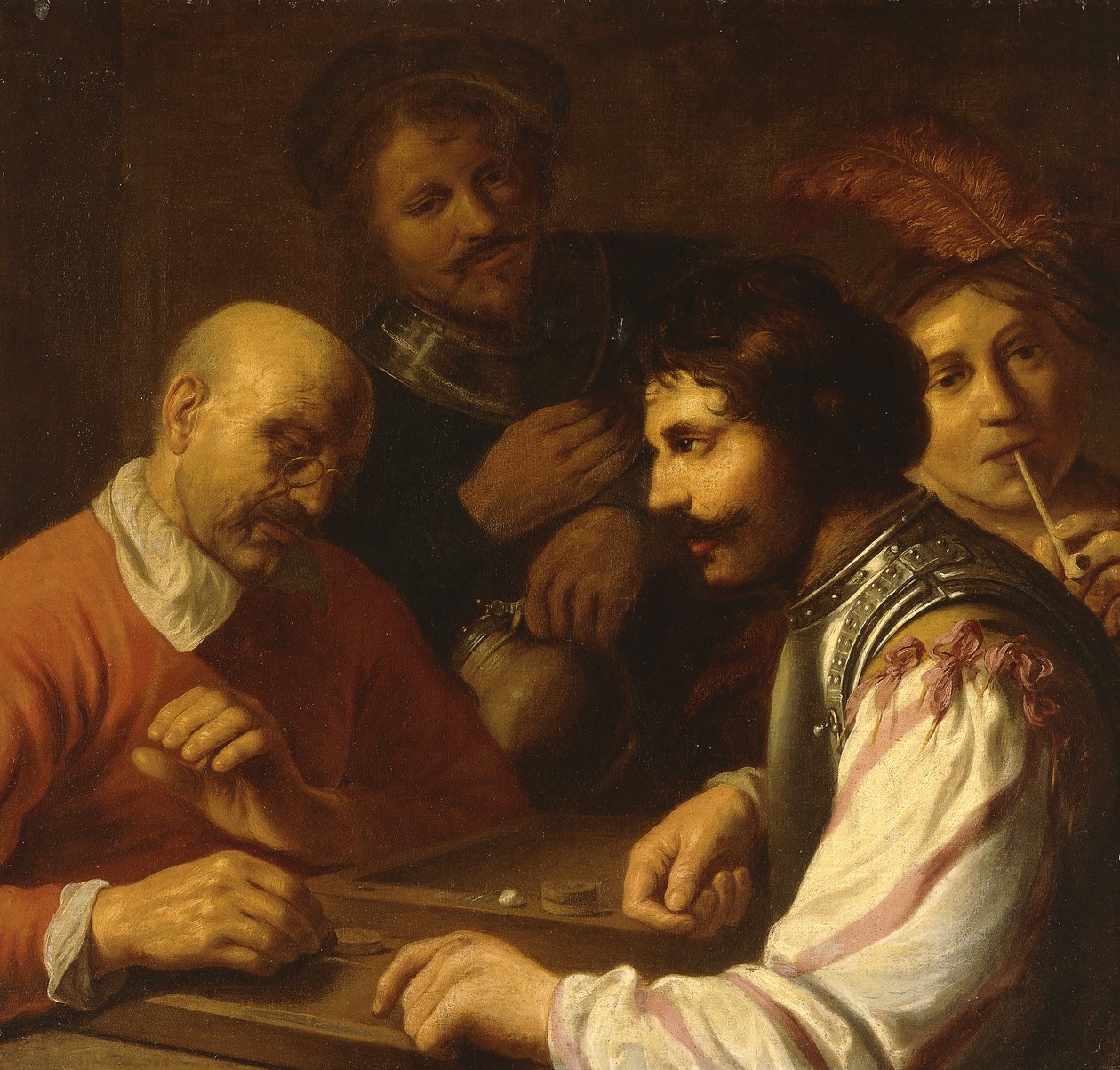 Jogadores Tric-Trac em uma estalagem, c.1623-5 de Jan the Elder Lievens