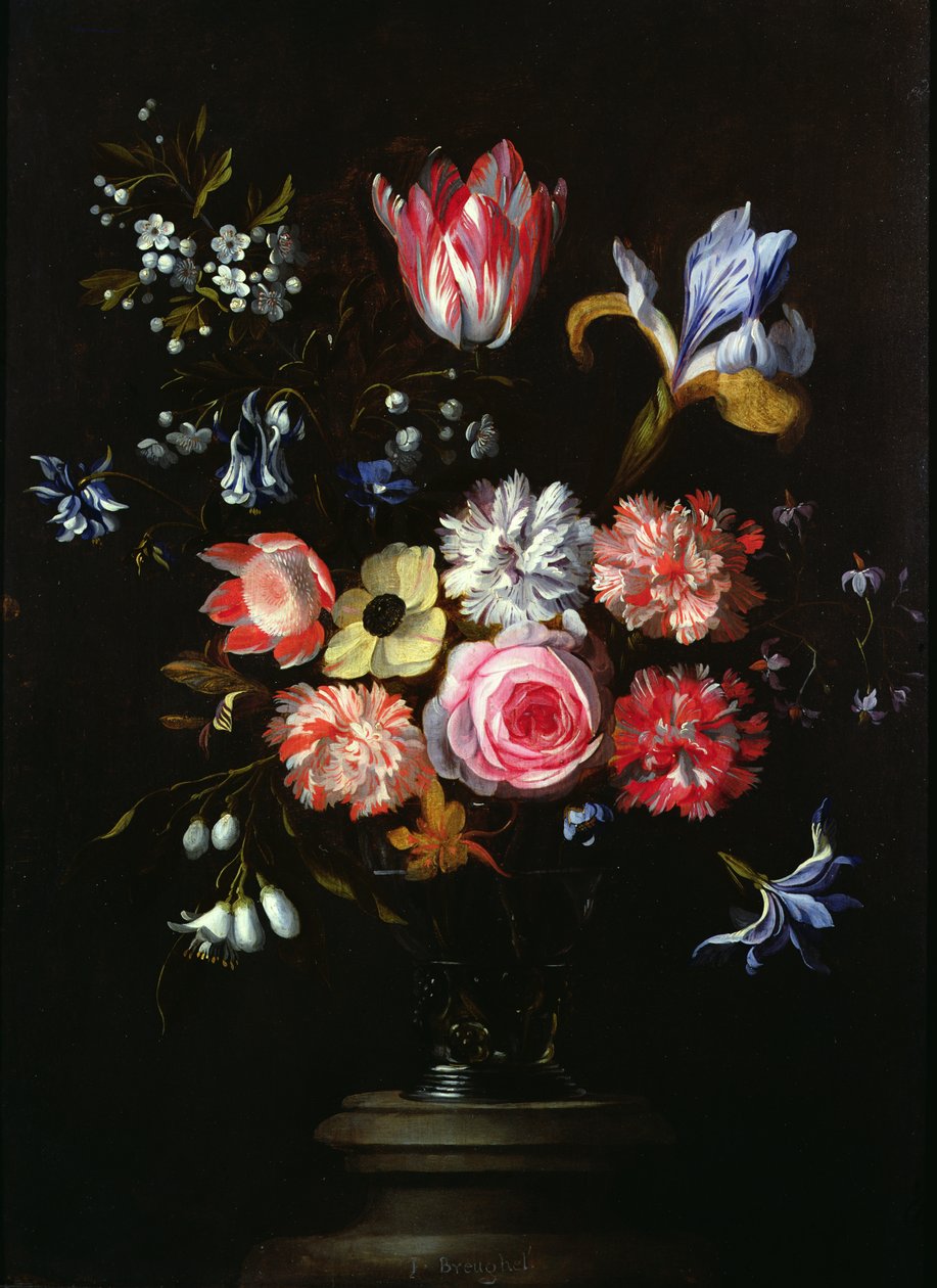 Natureza Morta das Flores (óleo sobre painel) de Jan the Younger Brueghel