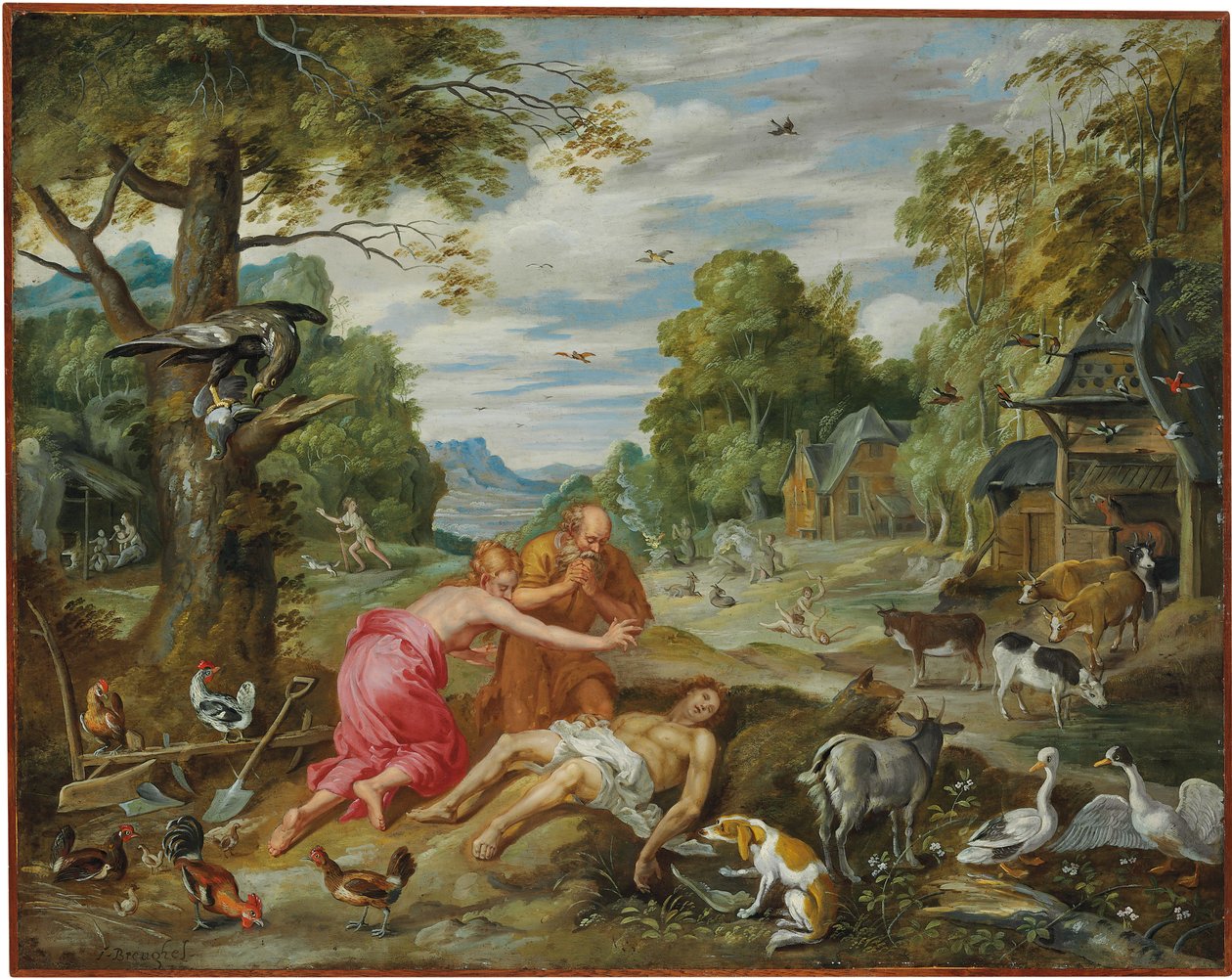 A morte de Abel, da história de Adão e Eva de Jan Brueghel the Younger