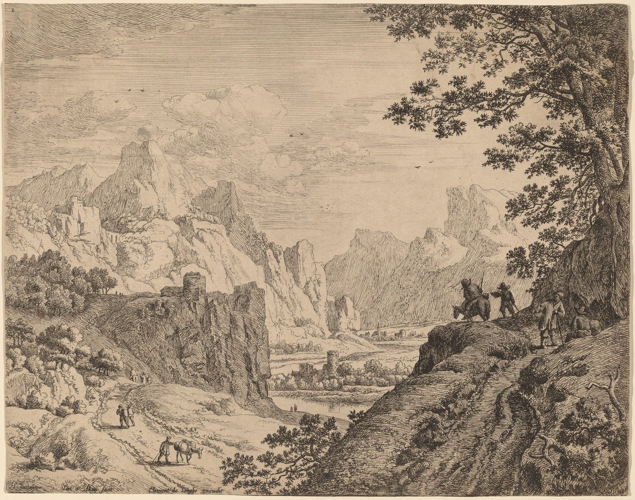 Vista do Rio Reno de Jan van Aken after Herman Saftleven