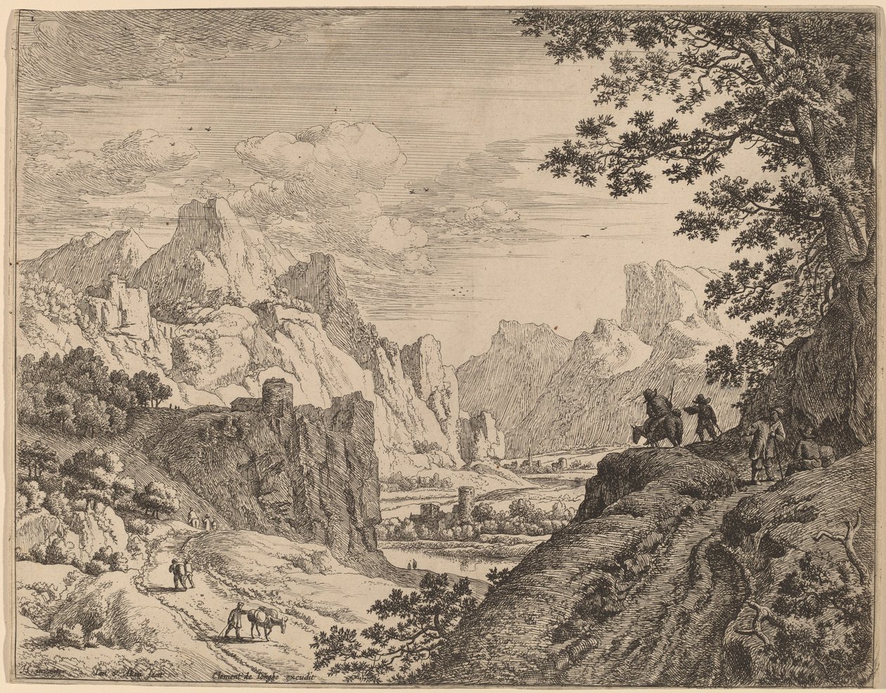Vista do Rio Reno de Jan van Aken after Herman Saftleven