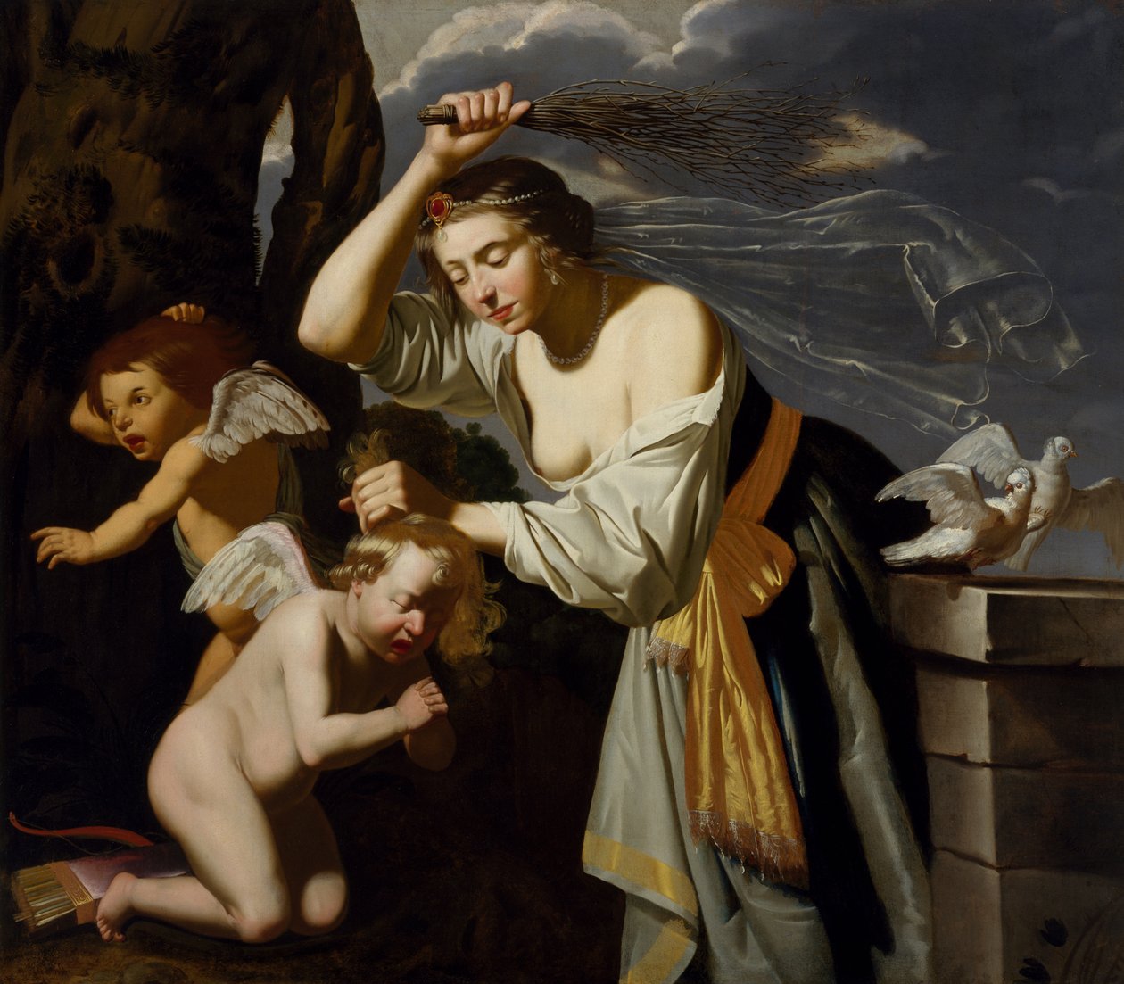 Vênus Chastising Cupido, 1628 de Jan van Bijlert or Bylert