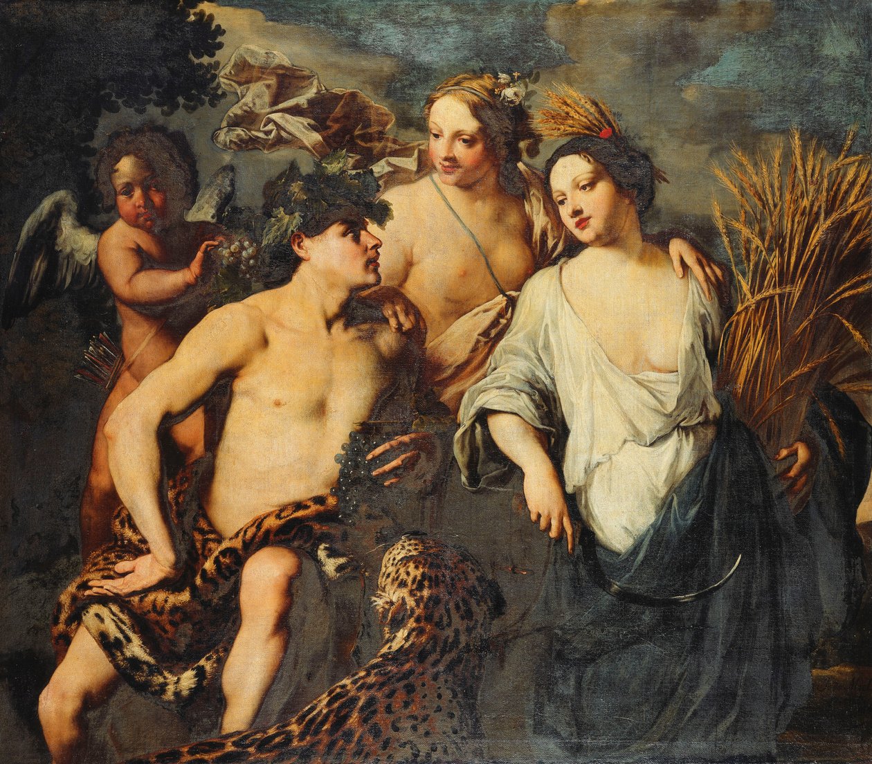 "Sem Ceres e Bacchus Bacchus Venus", 1645 de Jan van Bike Miel