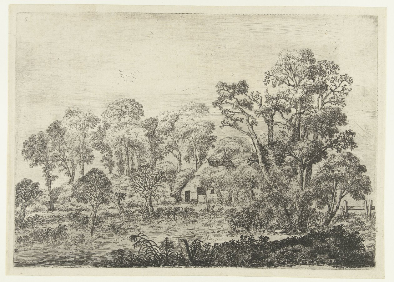Paisagem com quinta perto de um lago
Paisagens (título da série) de Jan van Brosterhuyzen