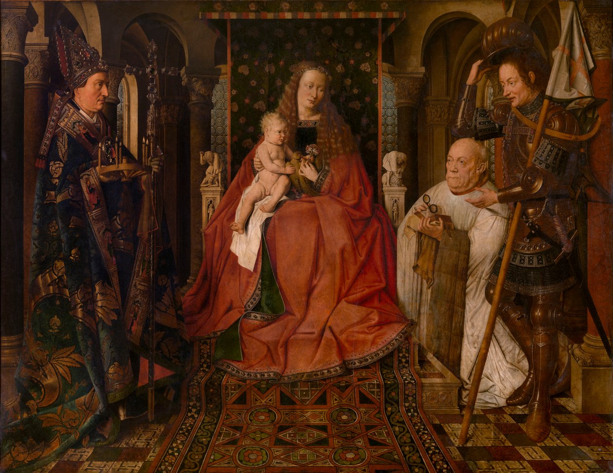 Madona rodeada por São Jorge, São Donaciano de Reims e o cónego doador Van der Paele de Jan van Eyck