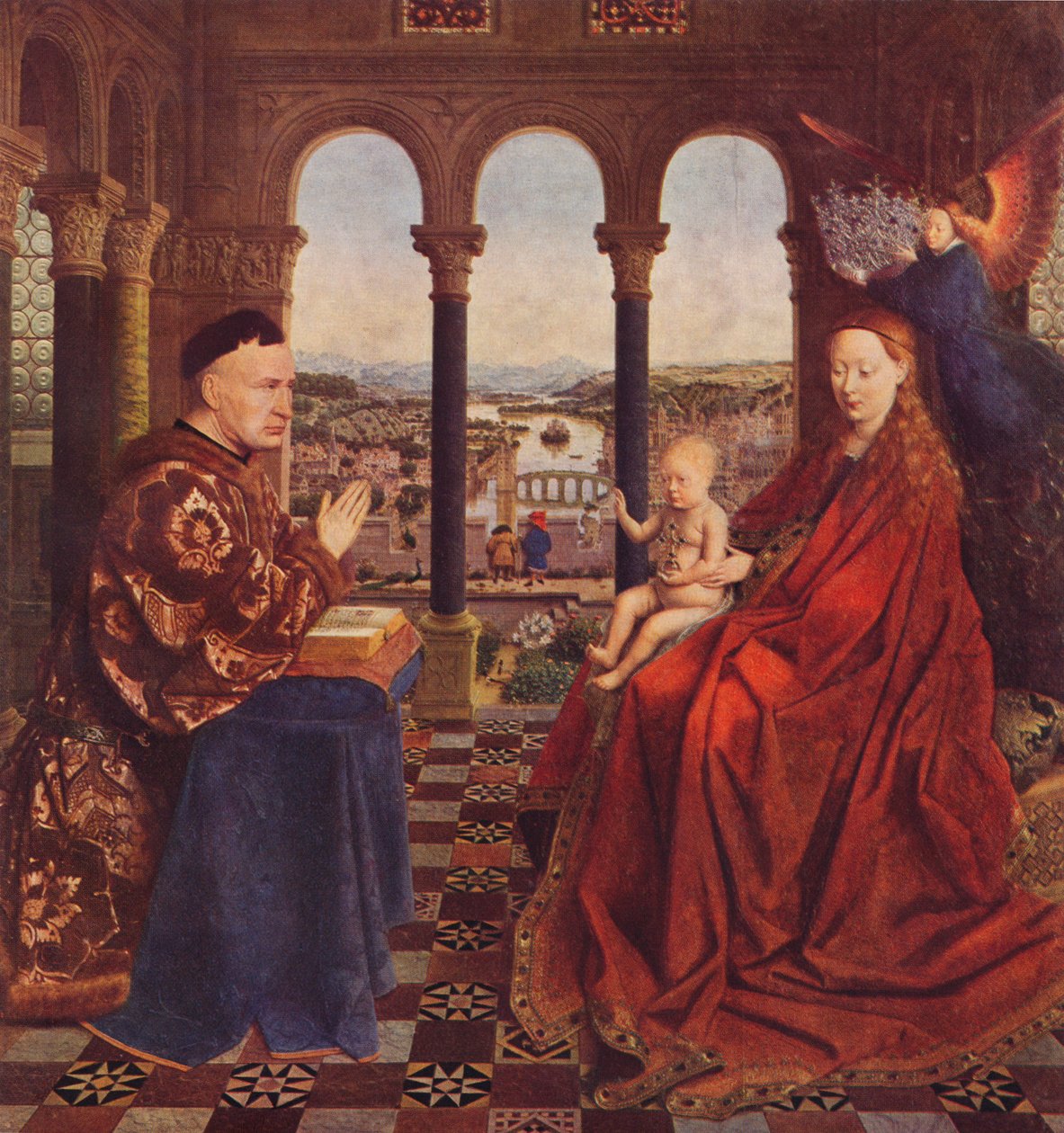 Madonna do Chanceler Rolin, c1435, 1938 de Jan van Eyck
