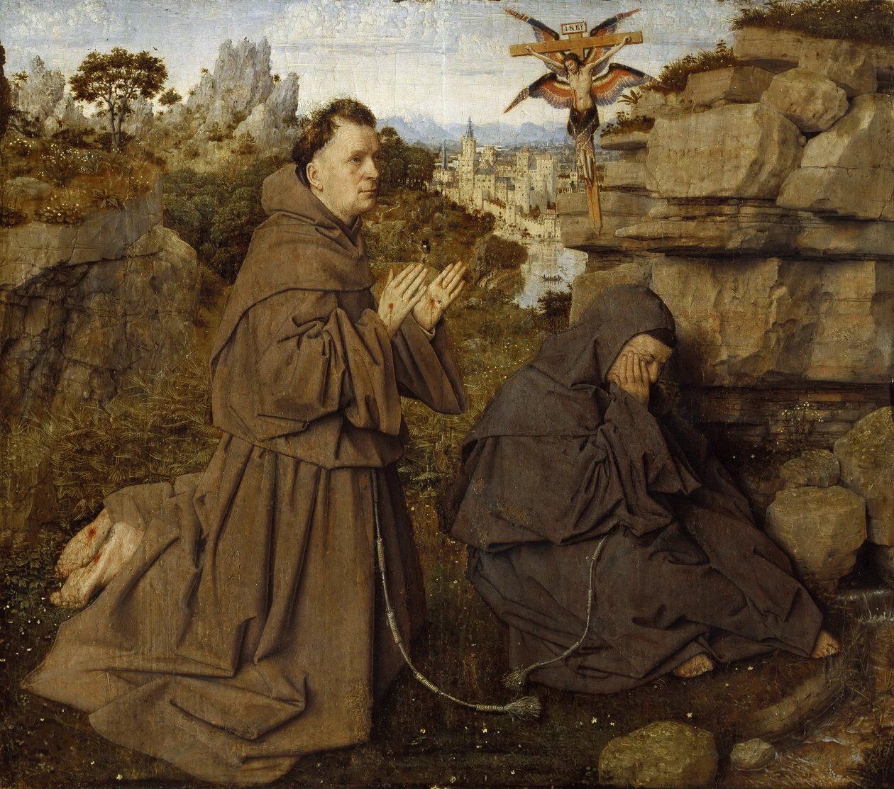 São Francisco de Assis Recebendo os Estigmas, ca 1430. de Jan van Eyck