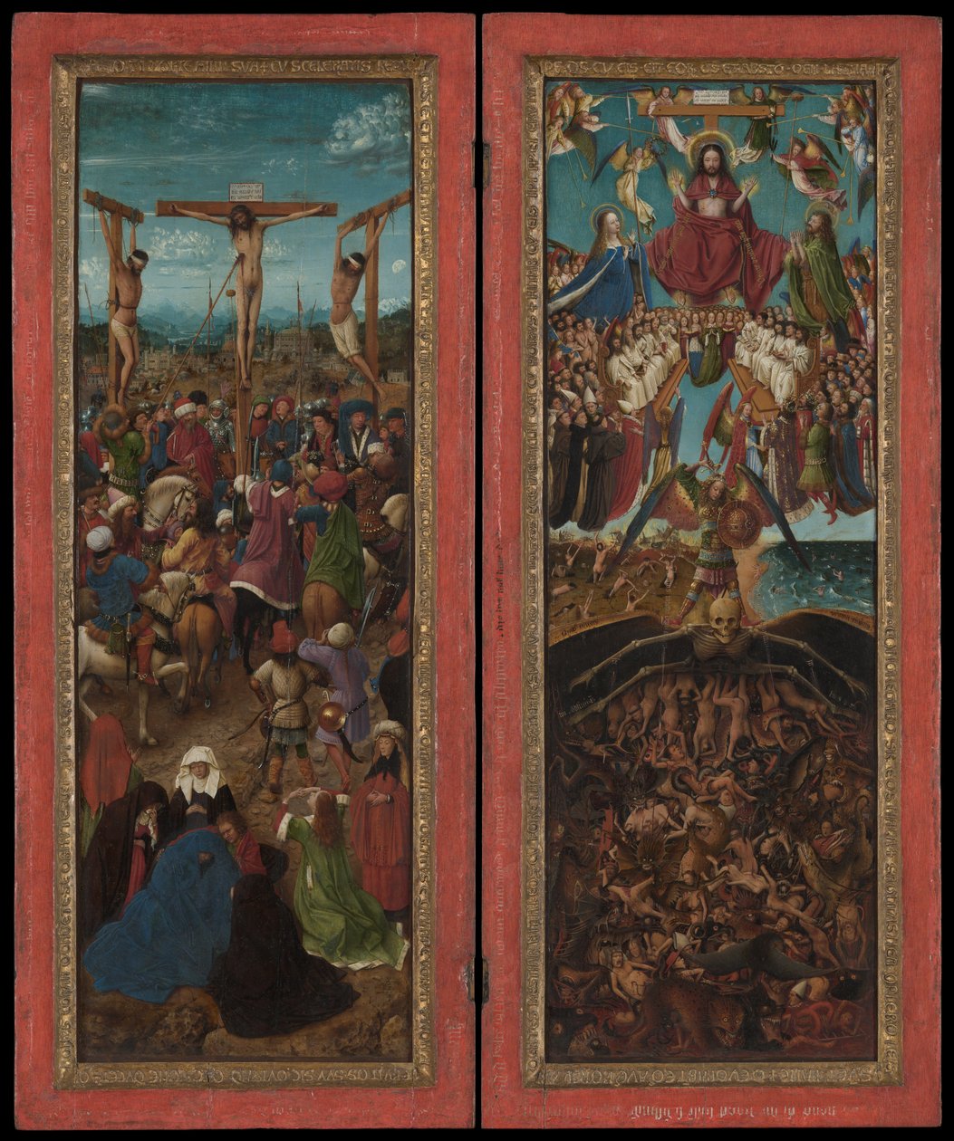 Die Kreuzigung; Das Jüngste Gericht de Jan van Eyck