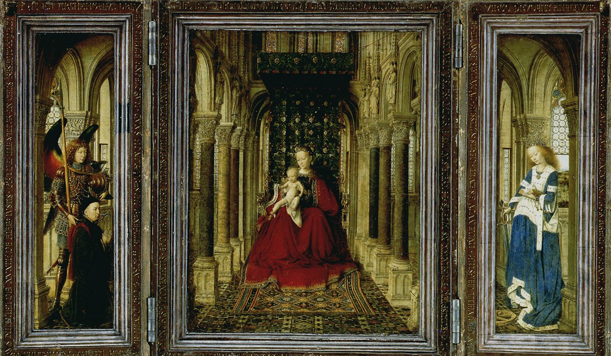 O Tríptico do Retábulo de Dresden, 1437 de Jan van Eyck