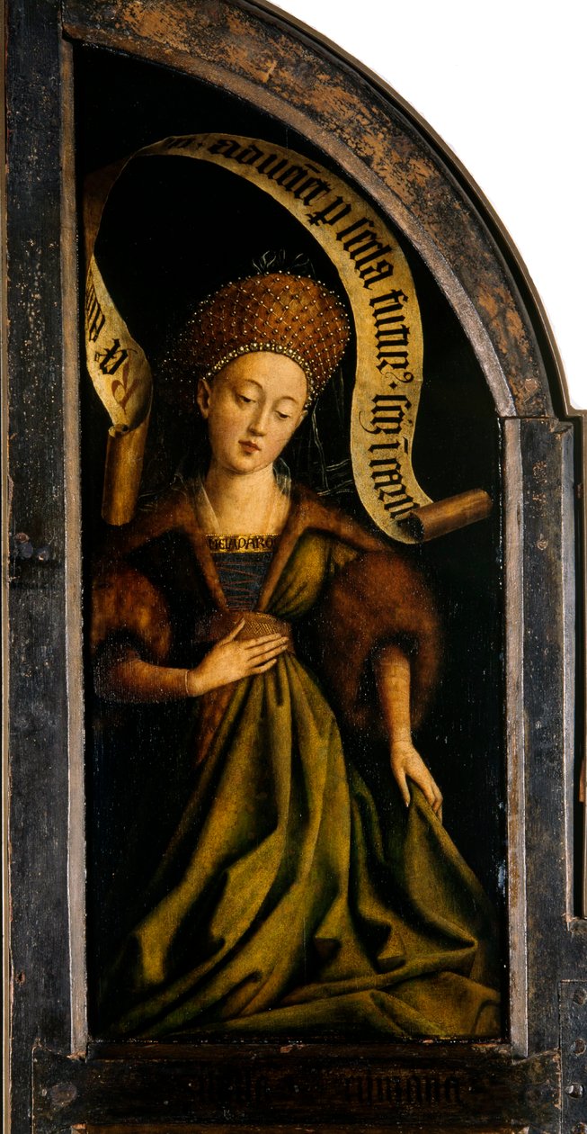 O Retábulo de Gante. Adoração do Cordeiro Místico: Sibila Cumaean, 1432. de Jan van Eyck