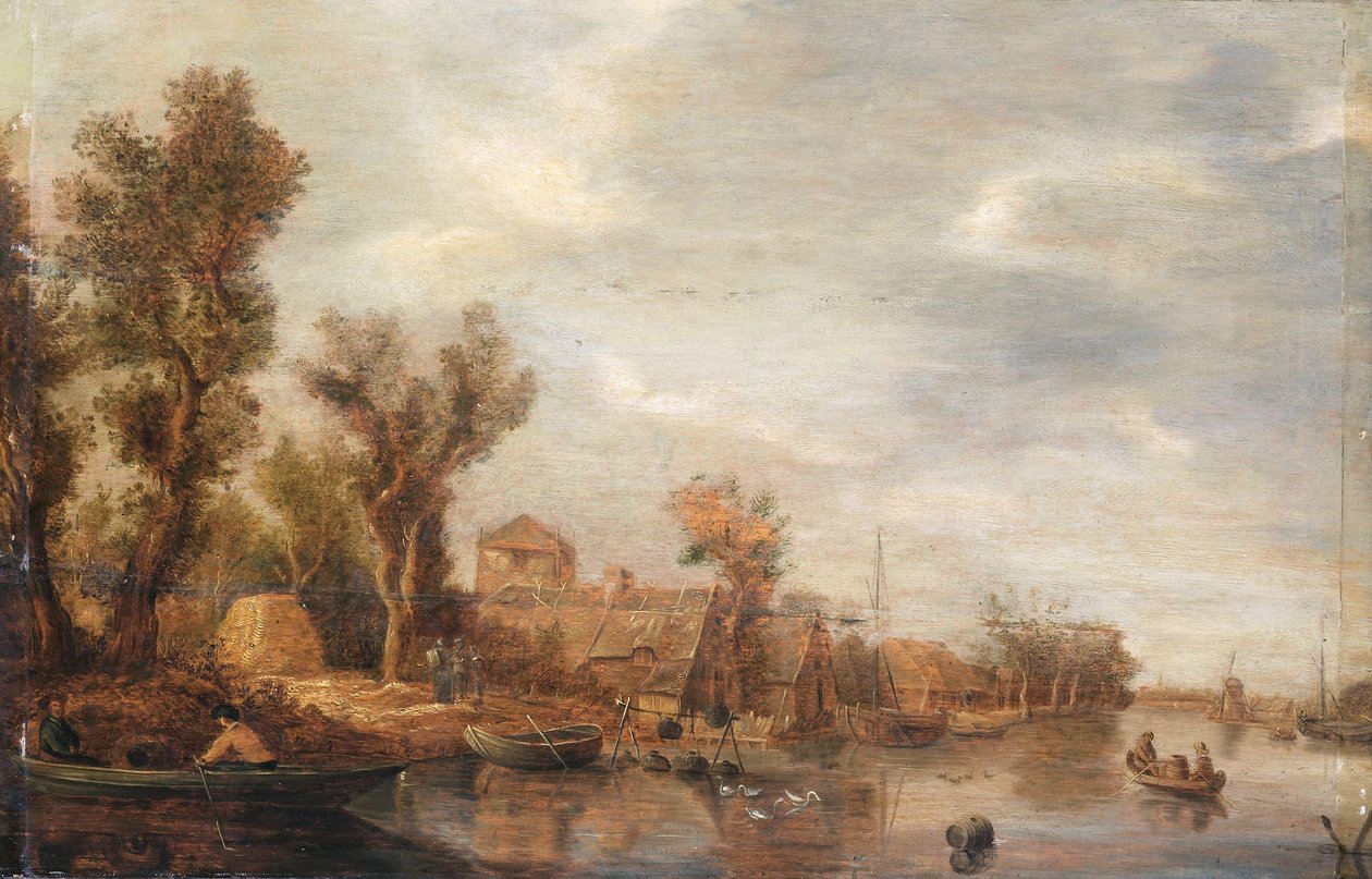 vista do rio de Jan van Goyen (follower of)