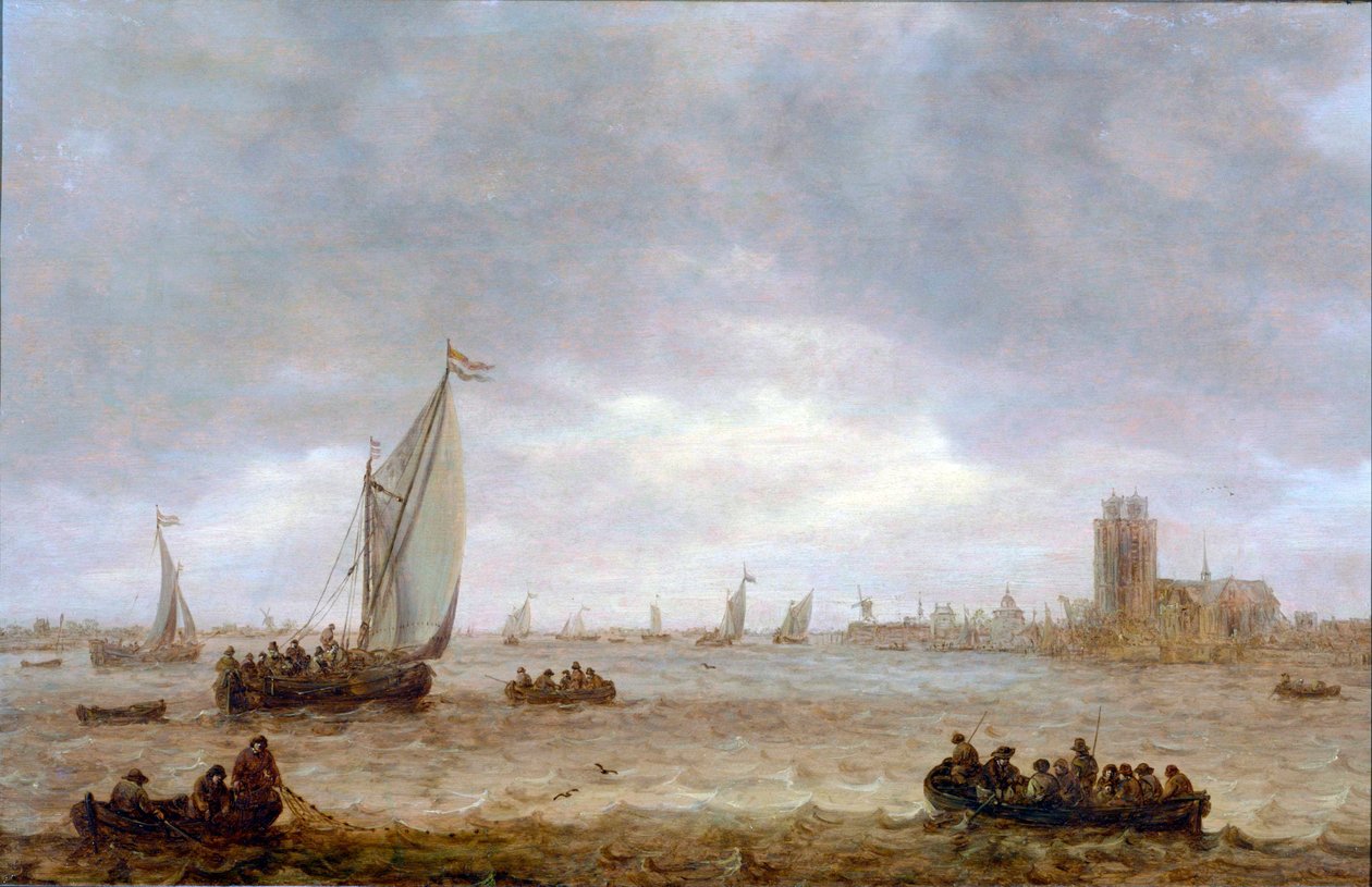Estuário do Maas, Dordrecht. de Jan van Goyen