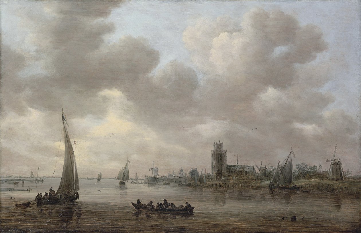 Vista do rio Maas e de Dordrecht de Jan van Goyen