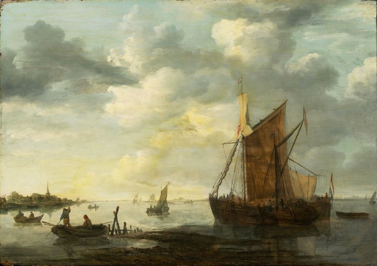 Noite no Maas de Jan van Goyen