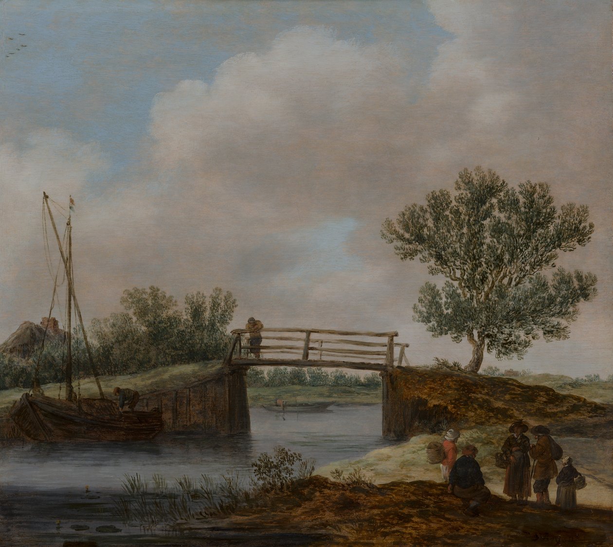 Paisagem com ponte, conhecida como «A Pequena Ponte» de Jan van Goyen