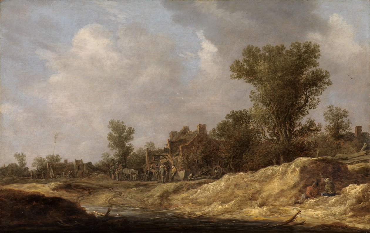 Paisagem com camponeses de Jan van Goyen
