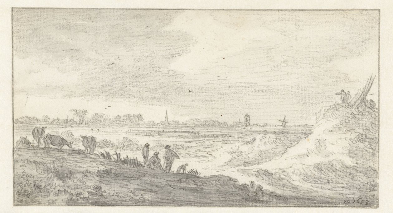 Paisagem com figuras em uma duna de Jan van Goyen