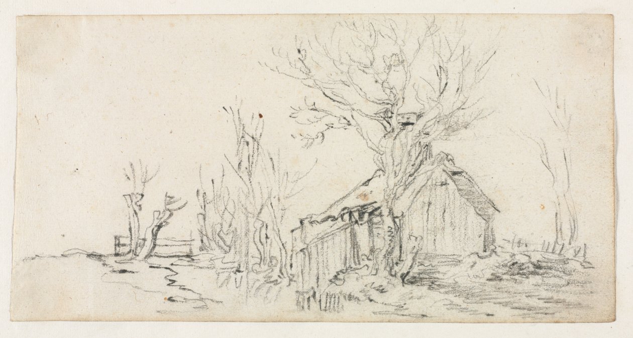 Esboço de paisagem com casa de campo de Jan van Goyen