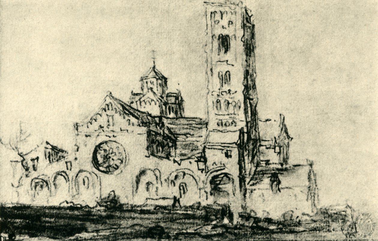 St Marys Church, Utrecht, Holanda, meados do século XVII, 1943. de Jan Josephsz van Goyen