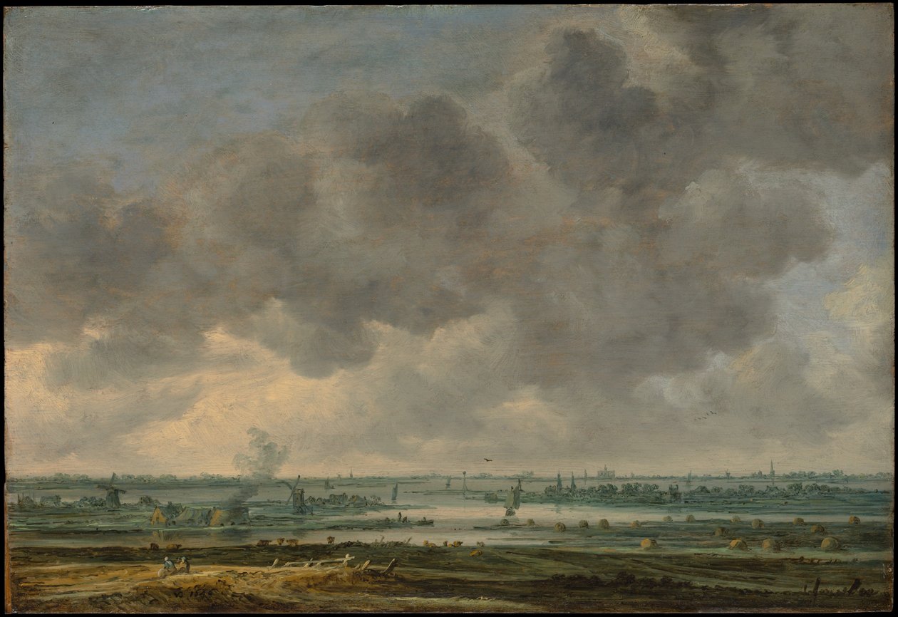 Vista de Haarlem e do Haarlemmer Meer de Jan van Goyen