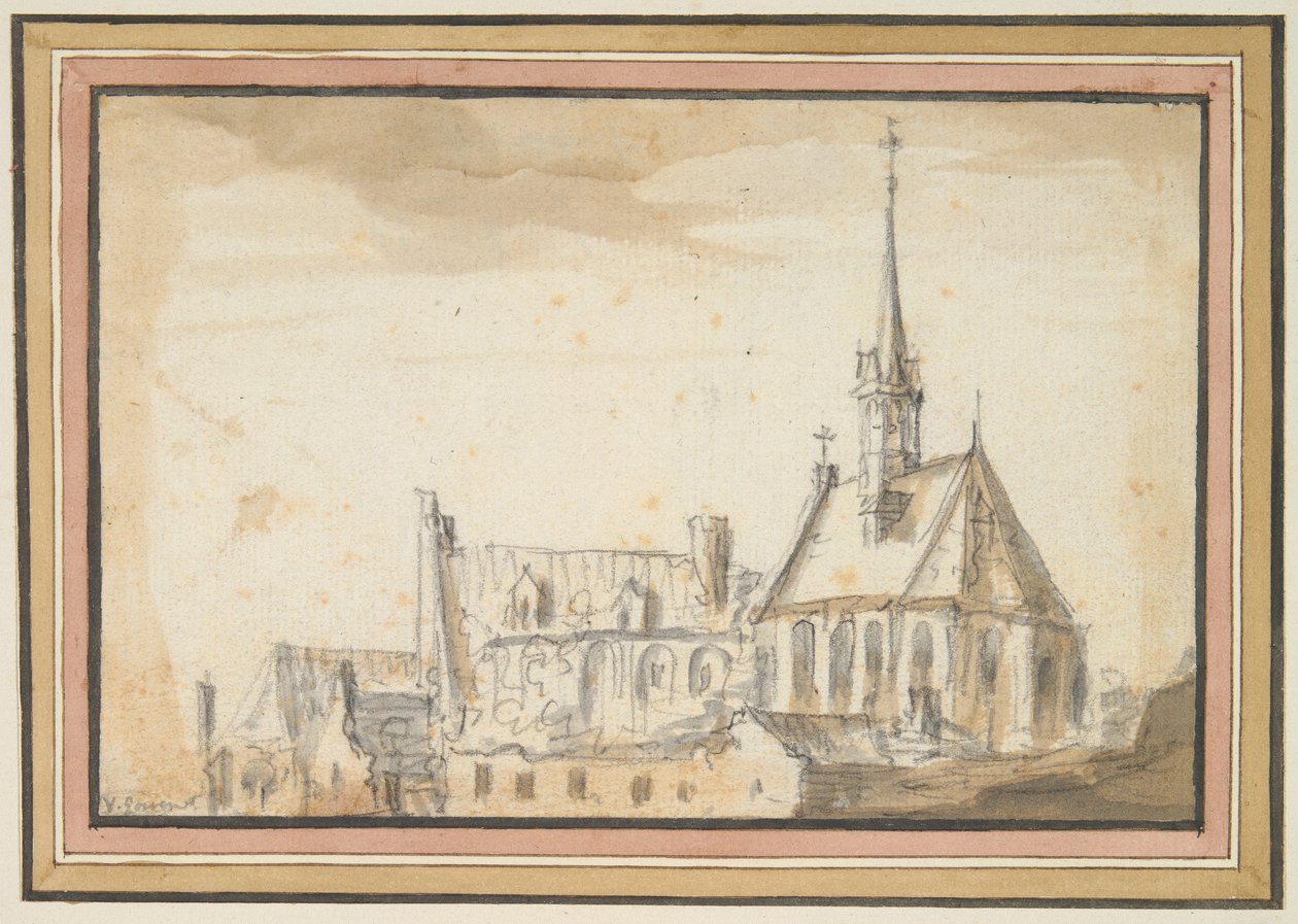 Vista de uma Igreja e outros Edifícios de Jan van Goyen