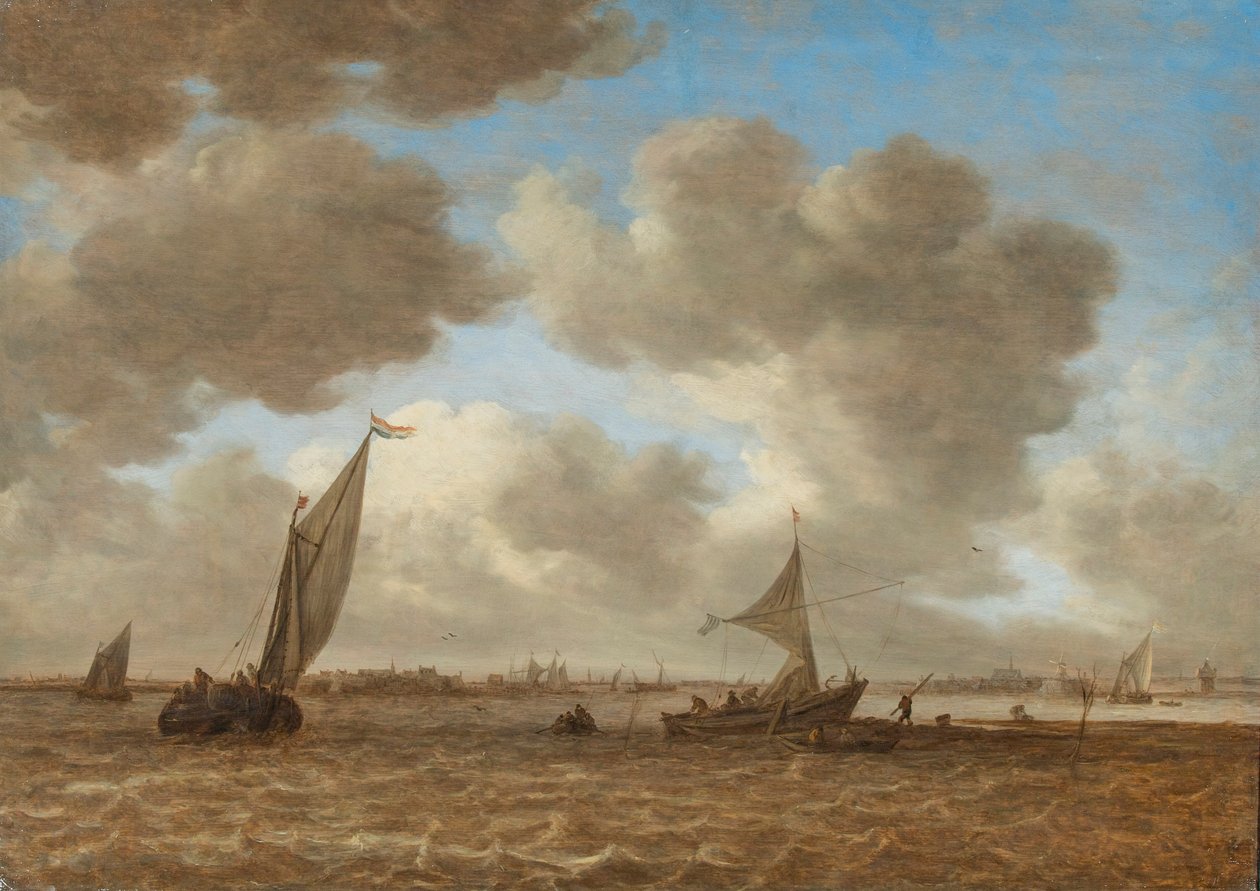 Vista de um polder Haarlemmermeer agitado de Jan van Goyen