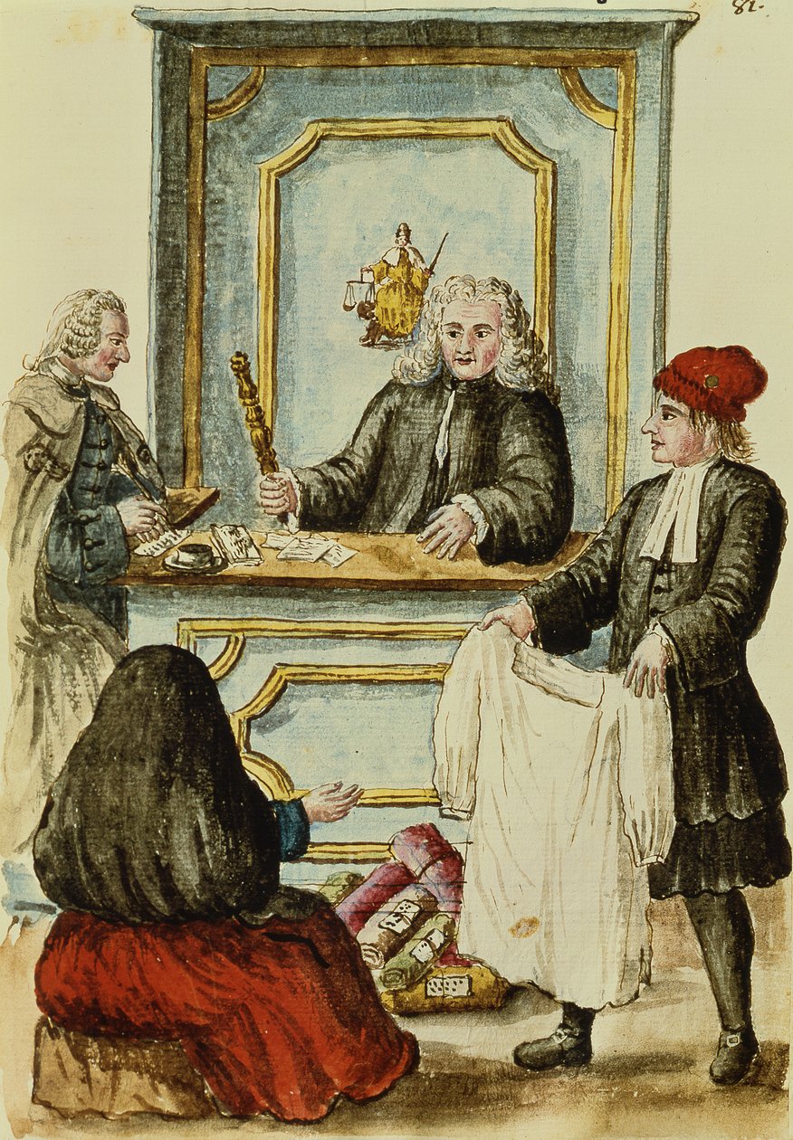 Um leilão (wc no papel) de Jan van Grevenbroeck
