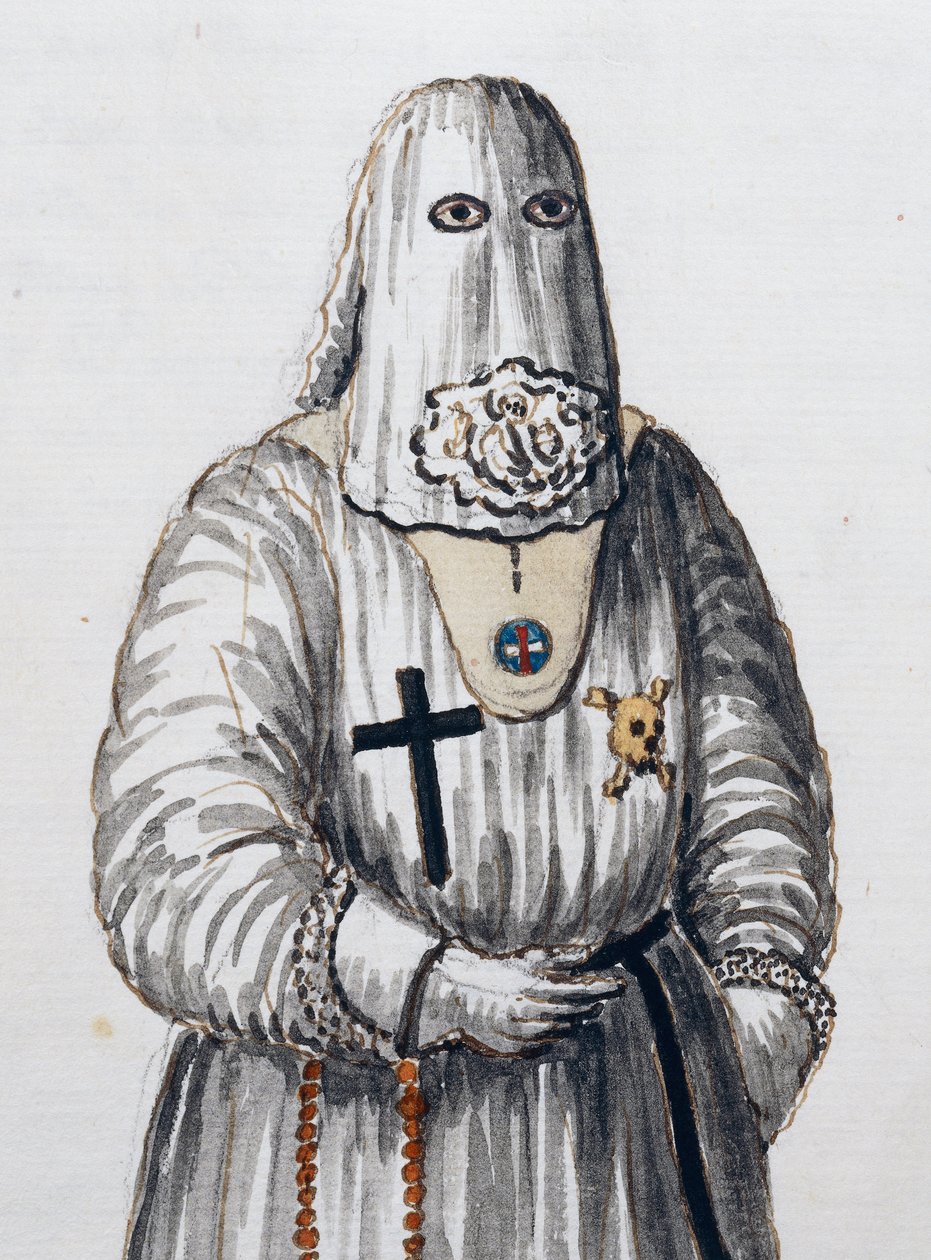 Confraria da Intercessão de Cristo, fundada em 1 de fevereiro de 1500 pelos Cânones regulares de São Salvador em Veneza, Volume II, f 66, de Giovanni di Grevembroch ou Grevenbroch (1731-1807) de Jan van Grevenbroeck