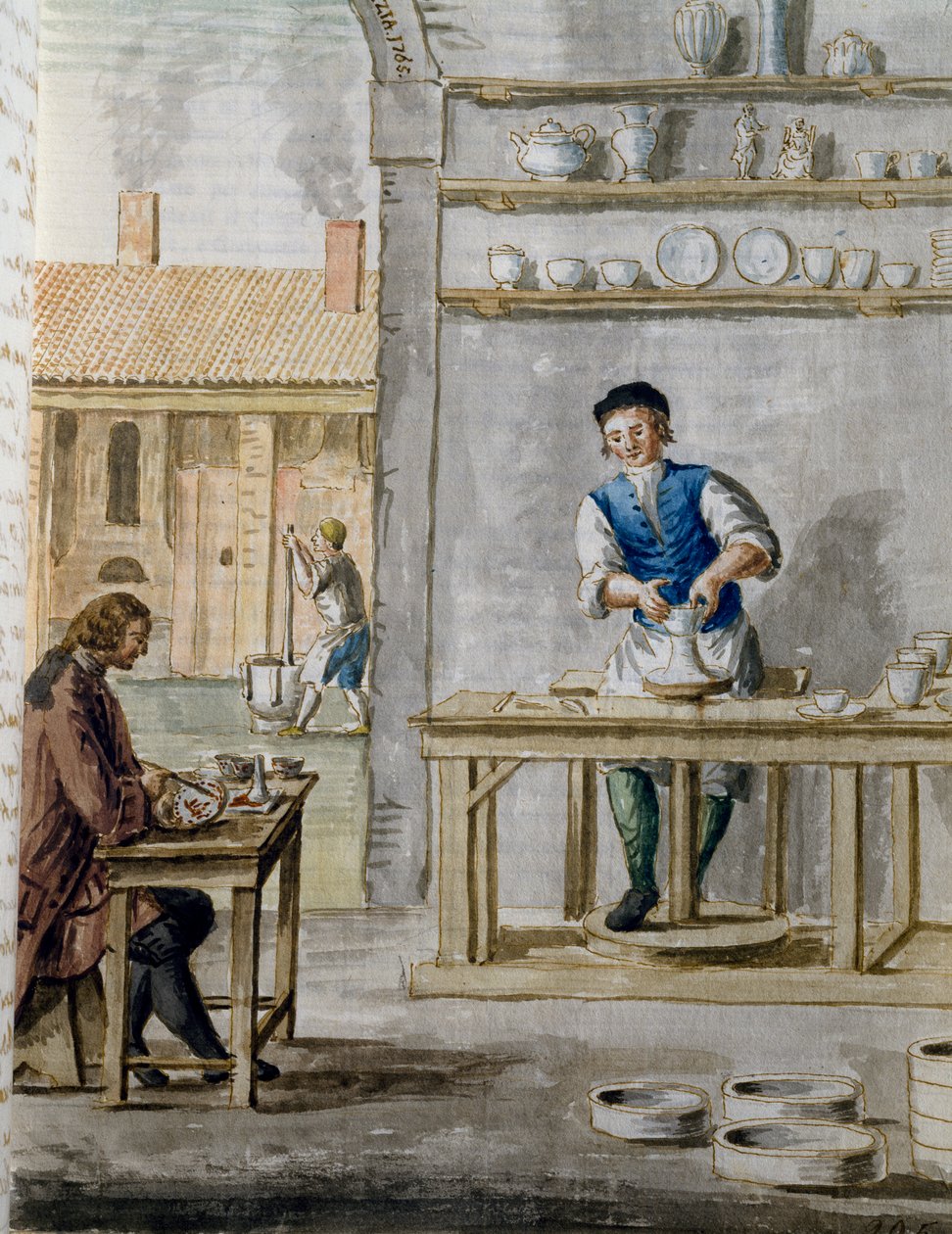 Fábrica de porcelana Geminianus Cozzi em San Giobbe em Veneza de Jan van Grevenbroeck