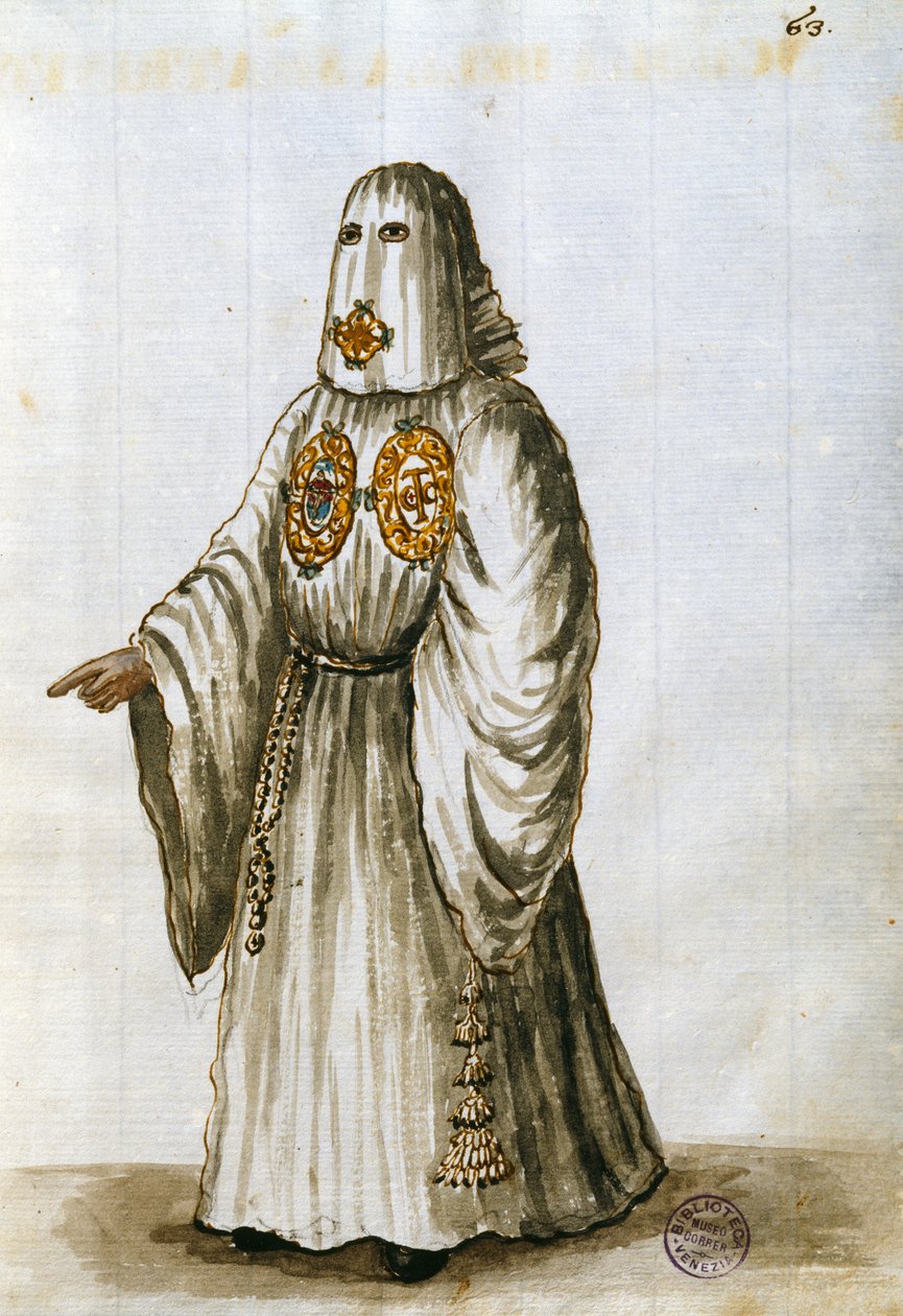 Vestes da Confraria da Santíssima Trindade (caneta e tinta e wc no papel) de Jan van Grevenbroeck