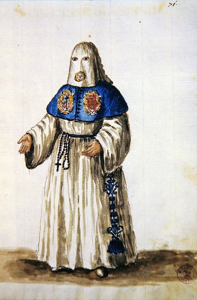 Vestes da Confraria do Sofrimento da Cruz (caneta e tinta e wc no papel) de Jan van Grevenbroeck