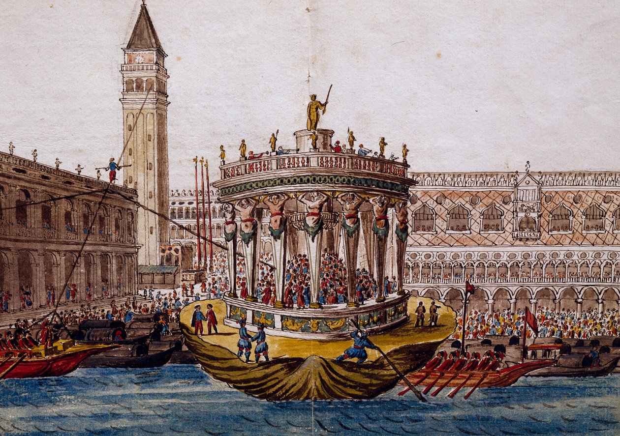 Teatro mundial, torneio em Veneza pela Irmandade dos Cavaleiros da Jarreteira de Jan van Grevenbroeck