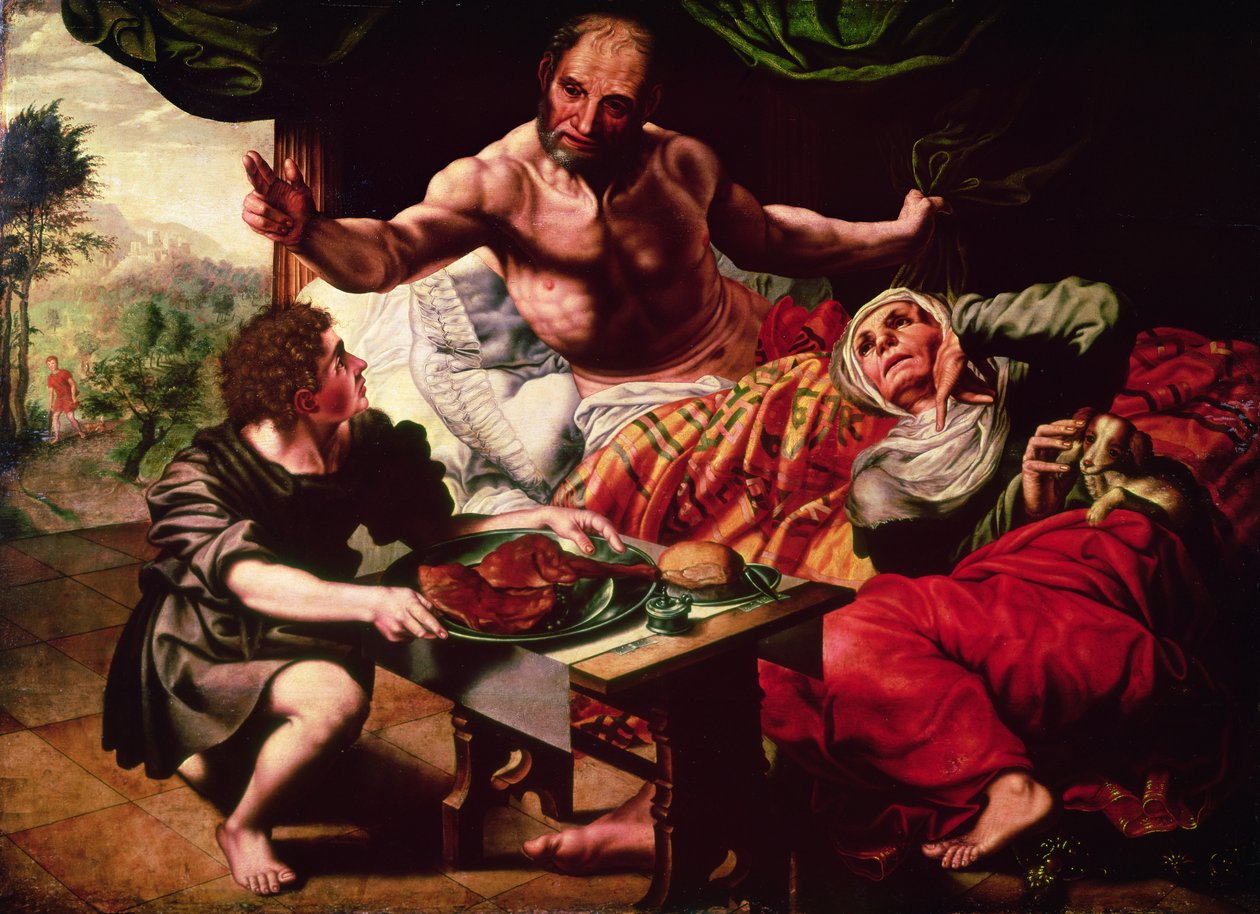 Isaac Bênção Jacob de Jan van Hemessen